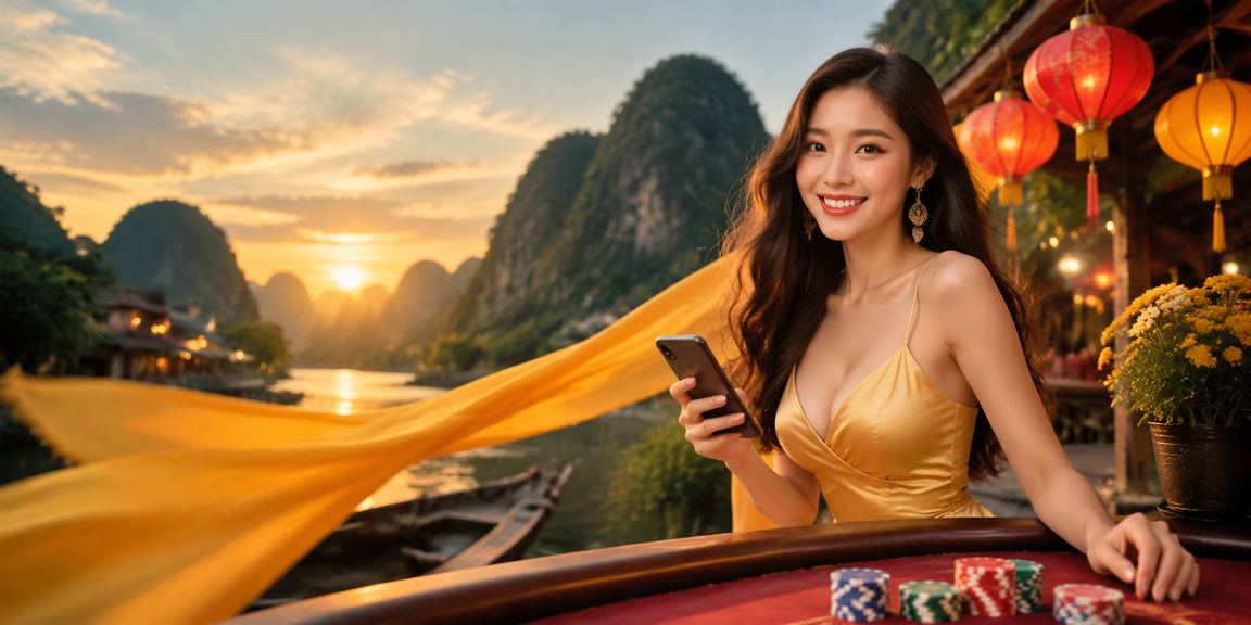 Khung cảnh giải trí casino qua di động tại Hội An